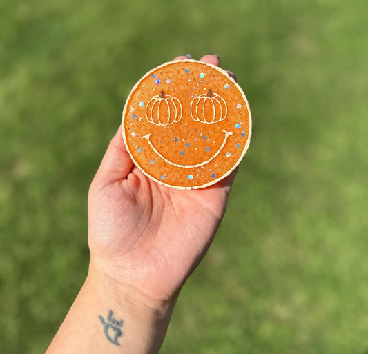 Pumpkin Eyes Smiley Face Car Freshie