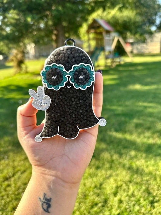Peace Sign Ghost Car Freshie