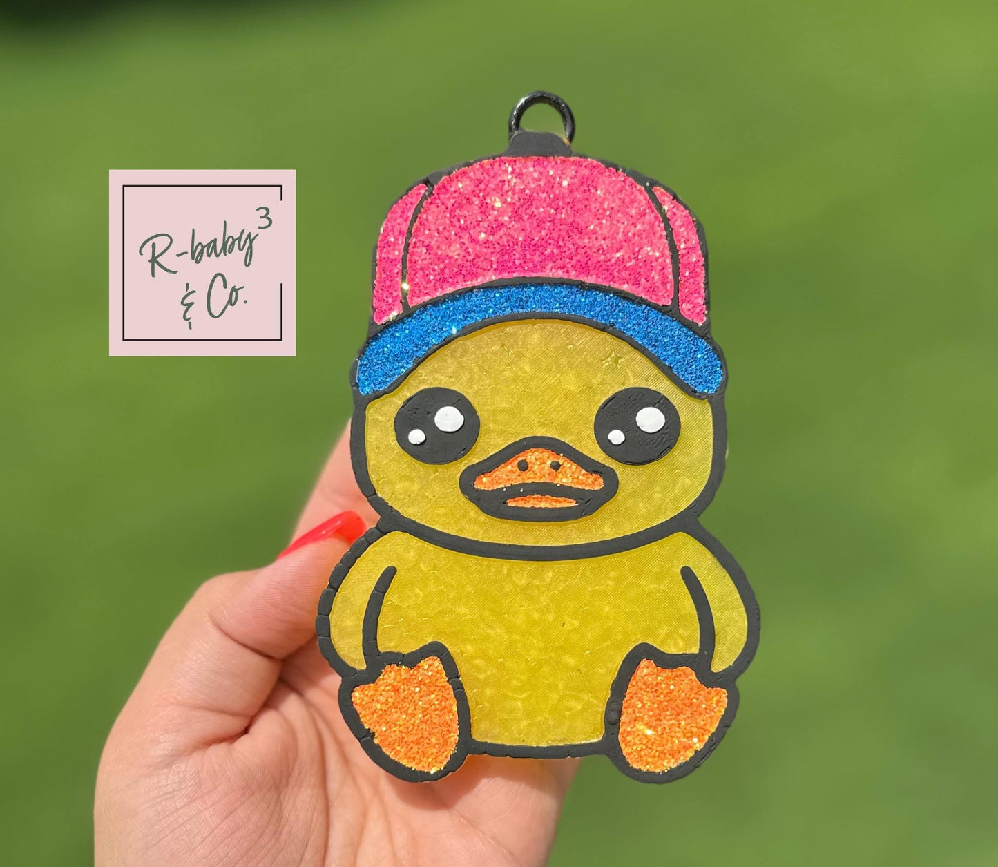 Duck With Trucker Hat Car Freshie