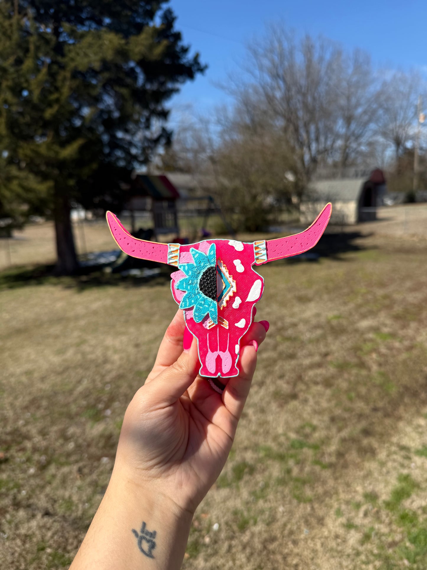 Bull Skull Car Freshie