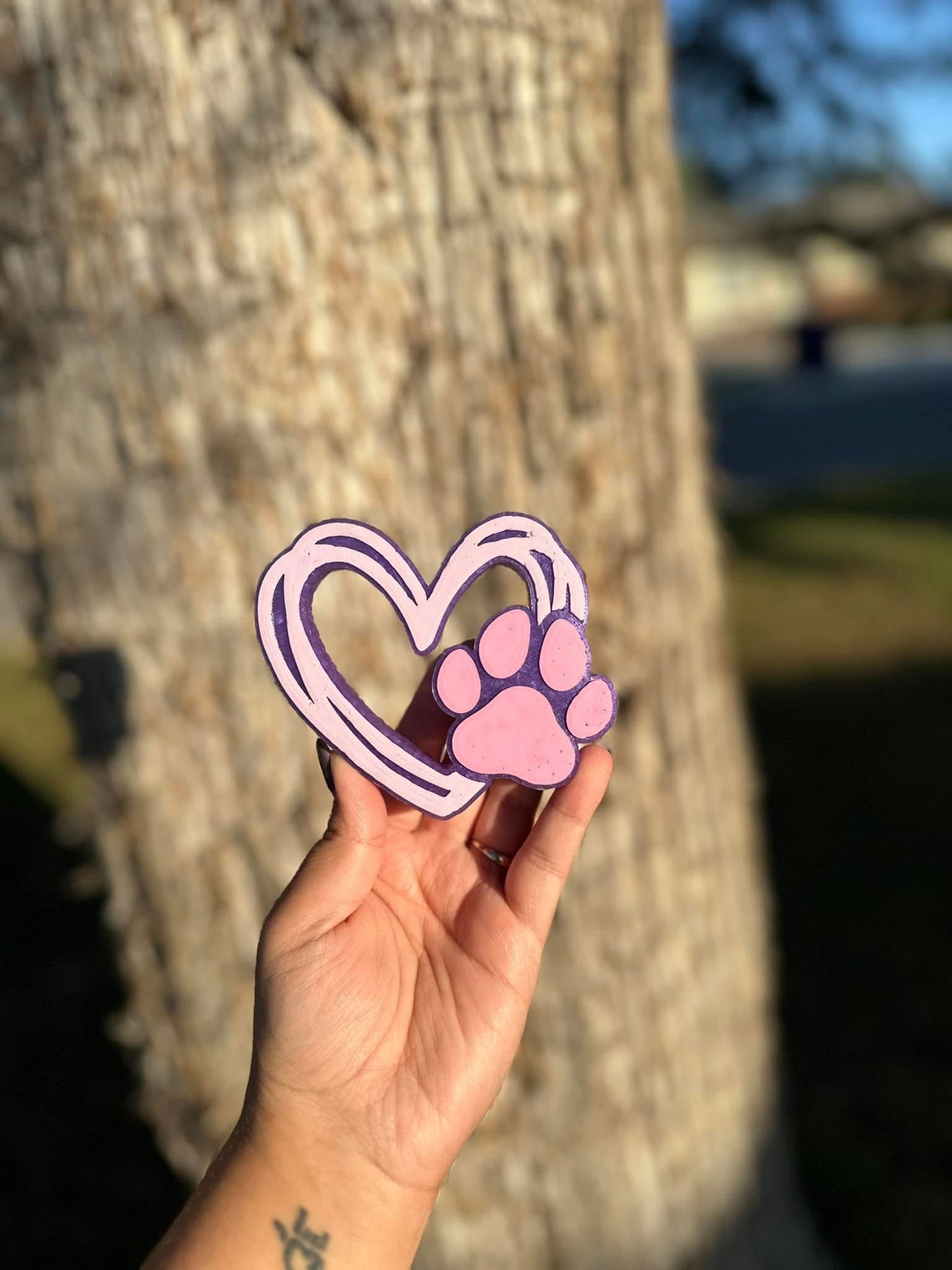 Dog Paw And Heart Car Freshie