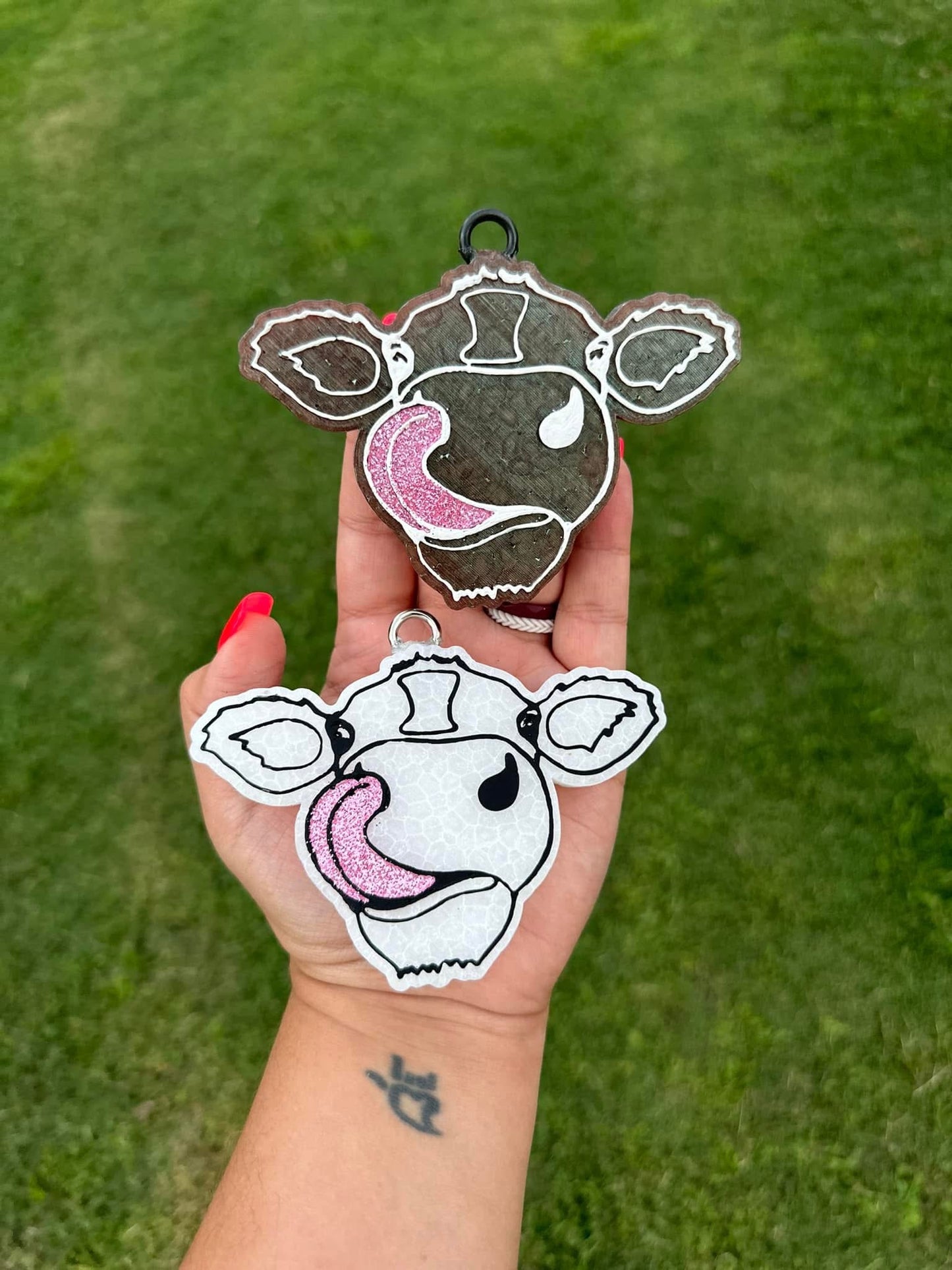 Cow With Tongue Car Freshie