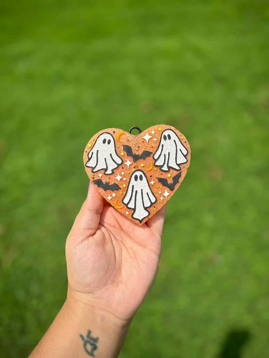 Heart With Ghosts Car Freshie