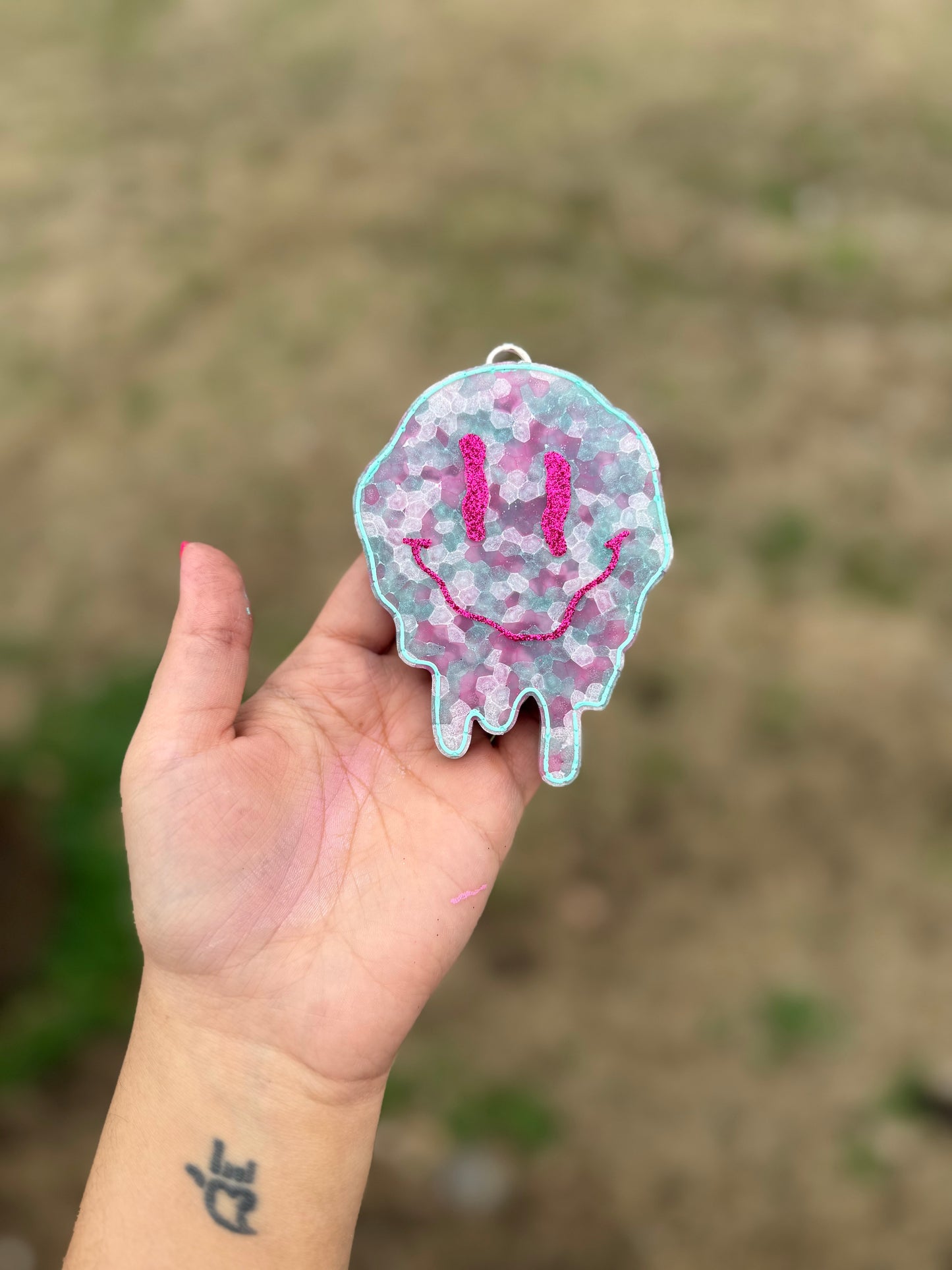 Drippy Face Smiley Car Freshie