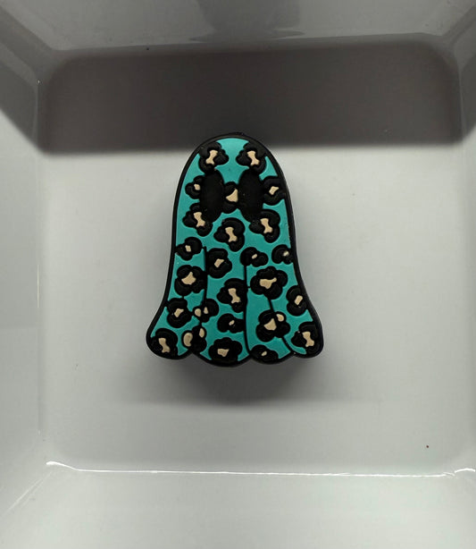 Turquoise Cheetah Ghost Freshie Hanger