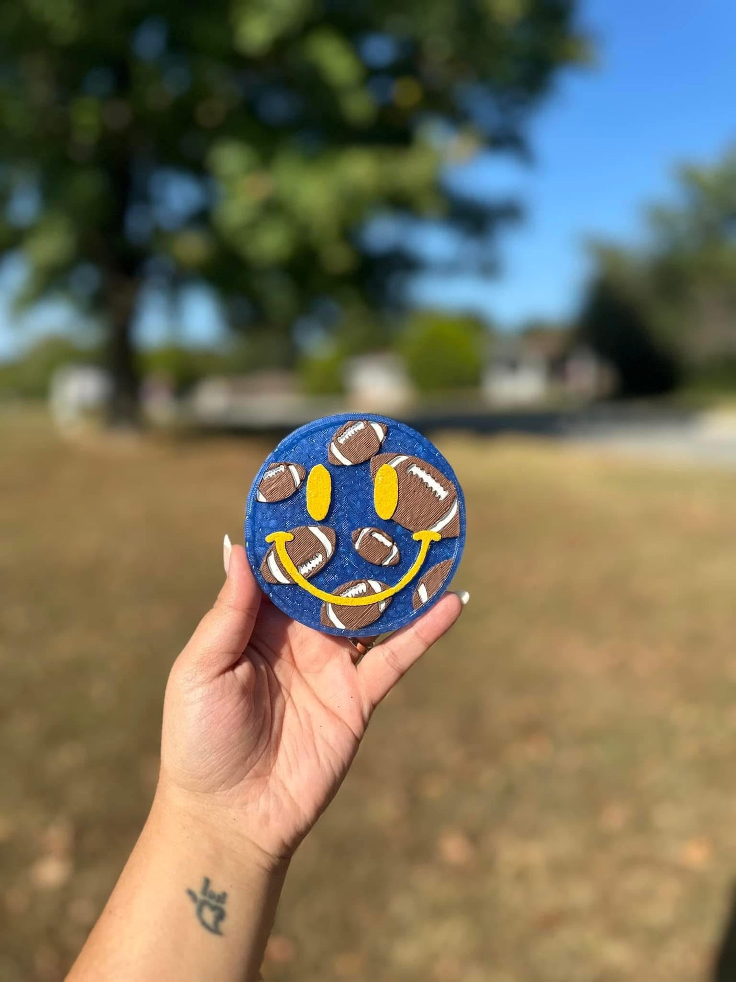 Football Smiley Car Freshie