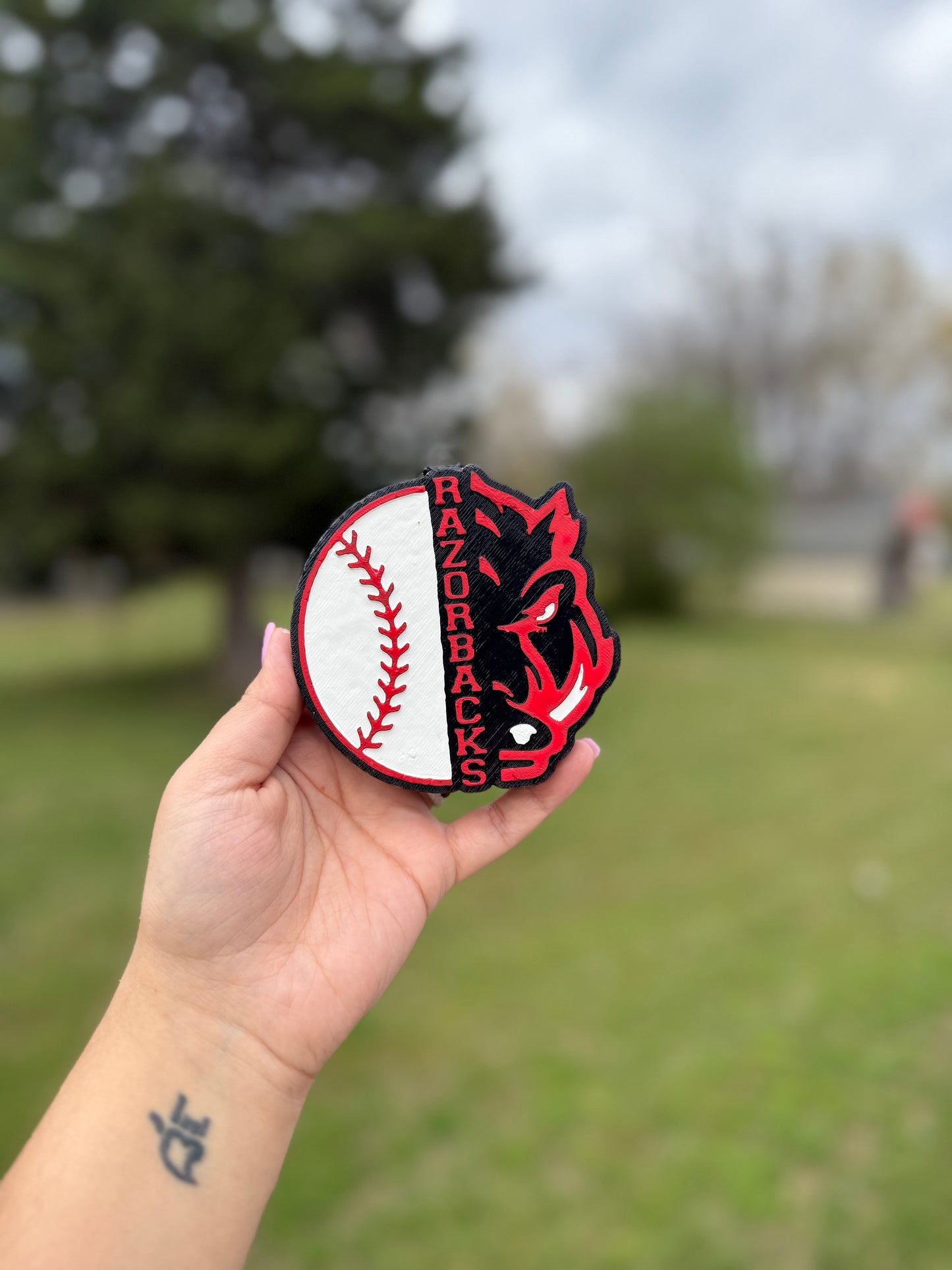 Half Hog Half Baseball Car Freshie