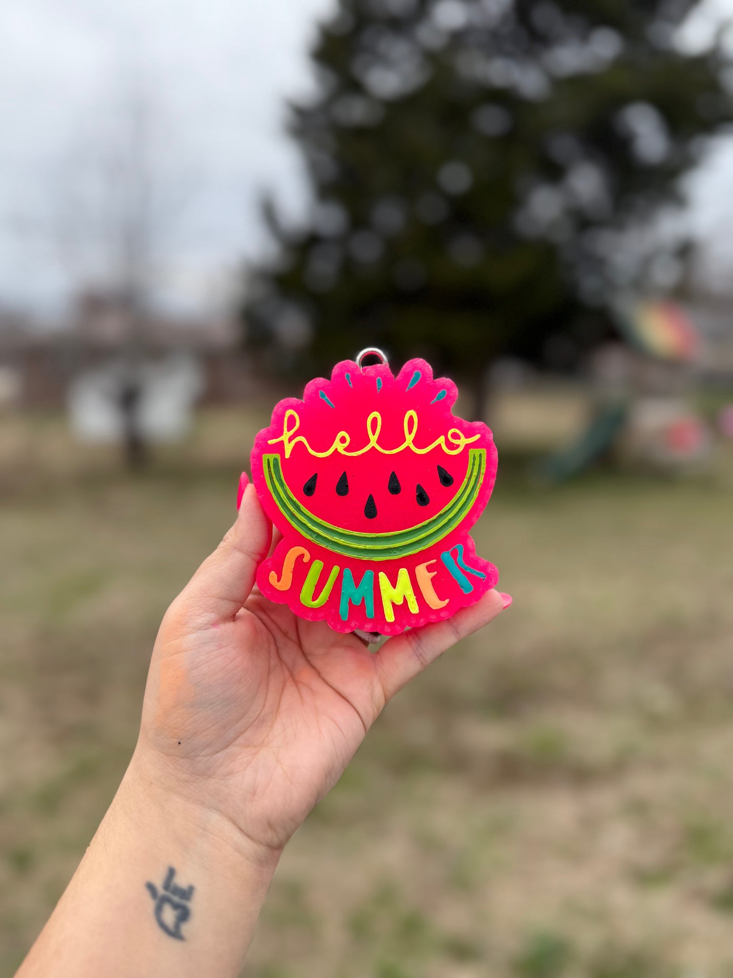 Hello Summer Watermelon Car Freshie