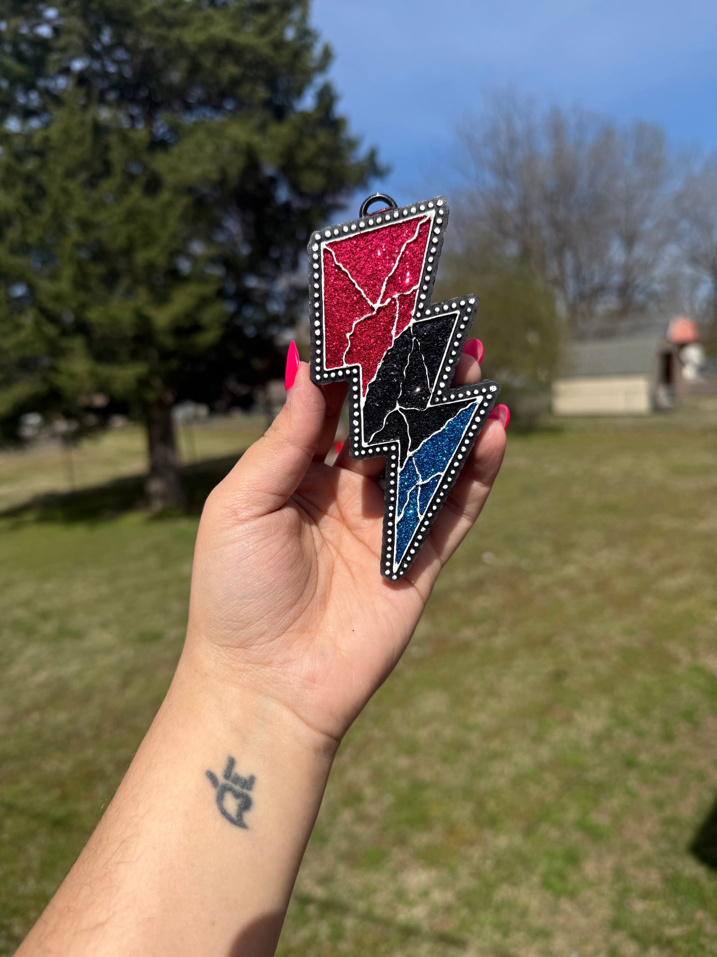 Detailed Lightning Bolt Car Freshie