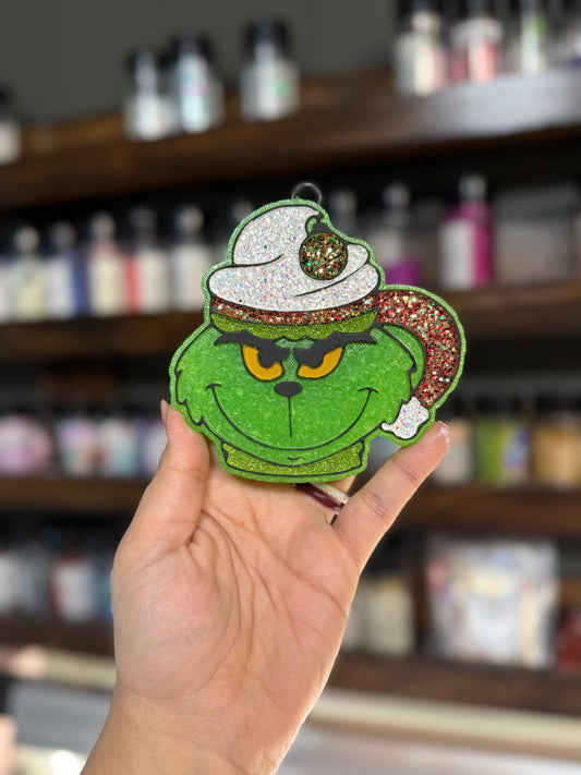 Green Guy Coffee Mug Car Freshie