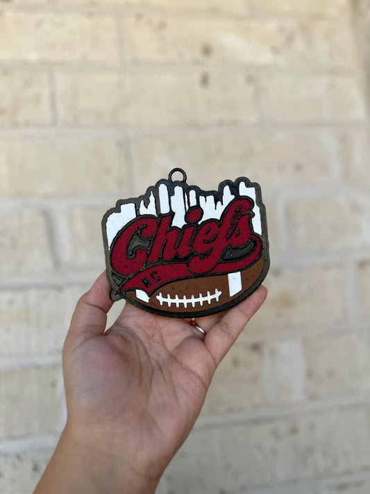 KC Football Skyline Car Freshie