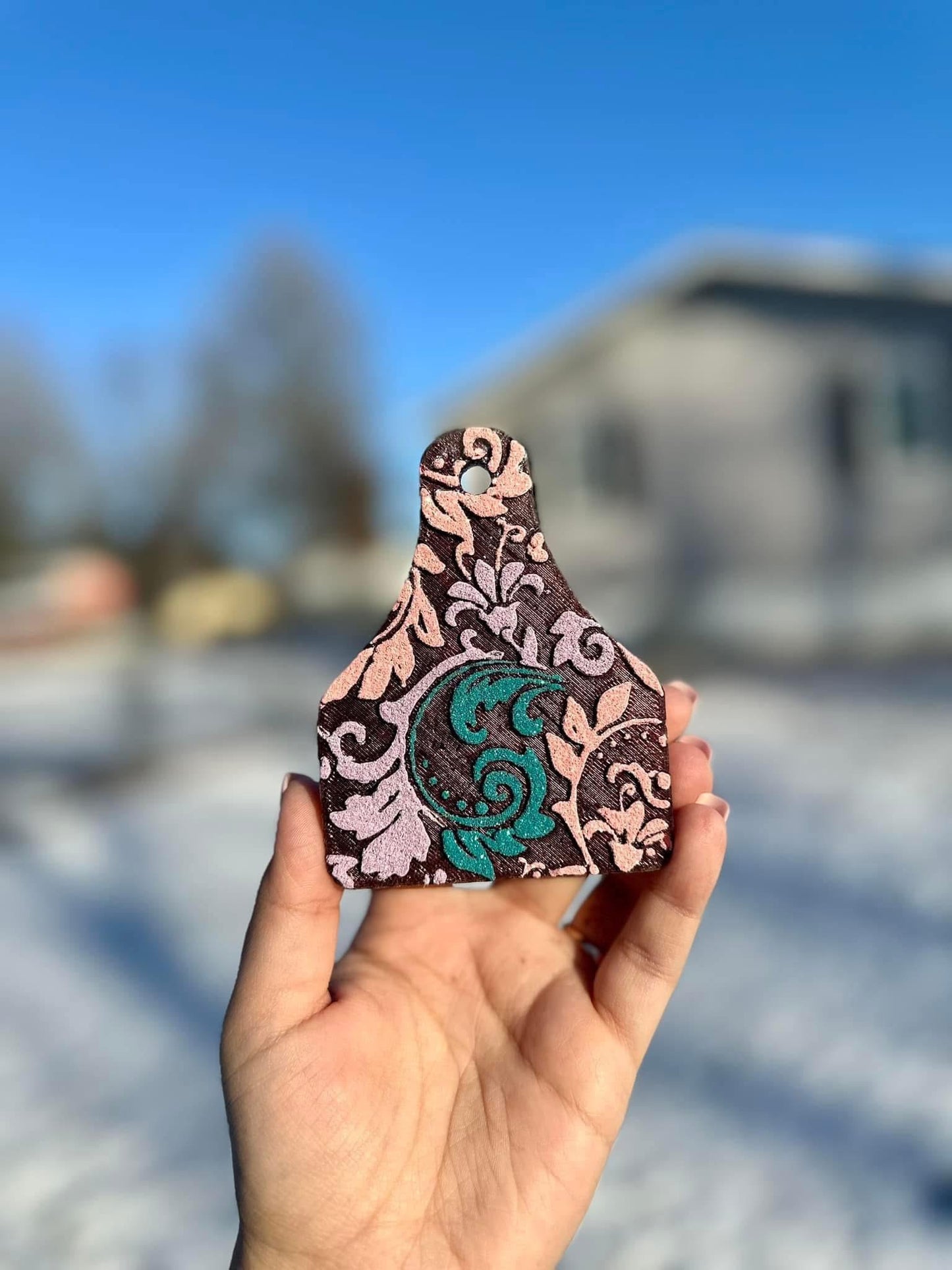 Cow Tag Car Freshie