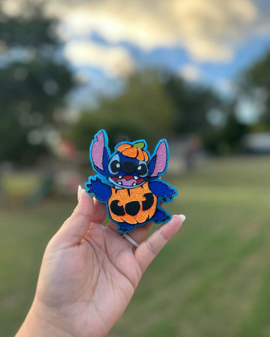 Stitch In A Pumpkin Car Freshie