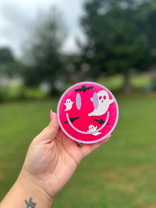 Ghost & Bat Smiley Car Freshie