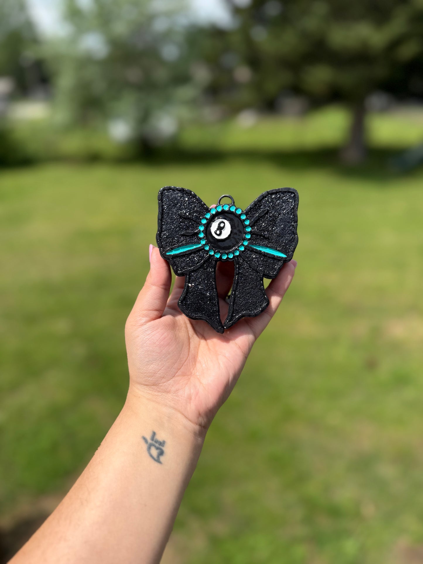 8 Ball Bow Car Freshie