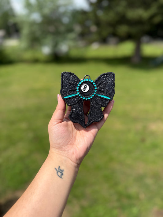 8 Ball Bow Car Freshie