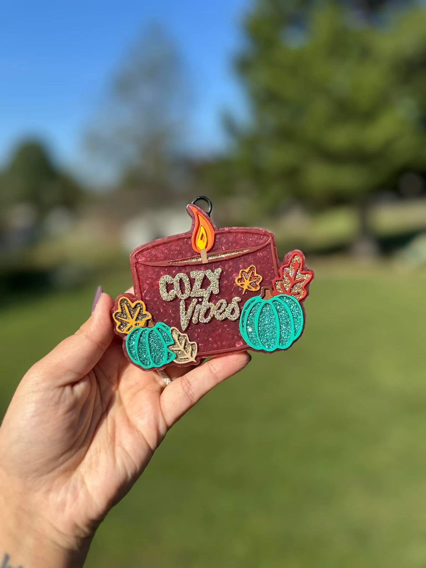 Cozy Vibes Candle Car Freshie