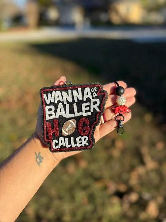 Wanna Be A Baller Hog Caller (football) Car Freshie