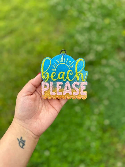 Beach Please Car Freshie