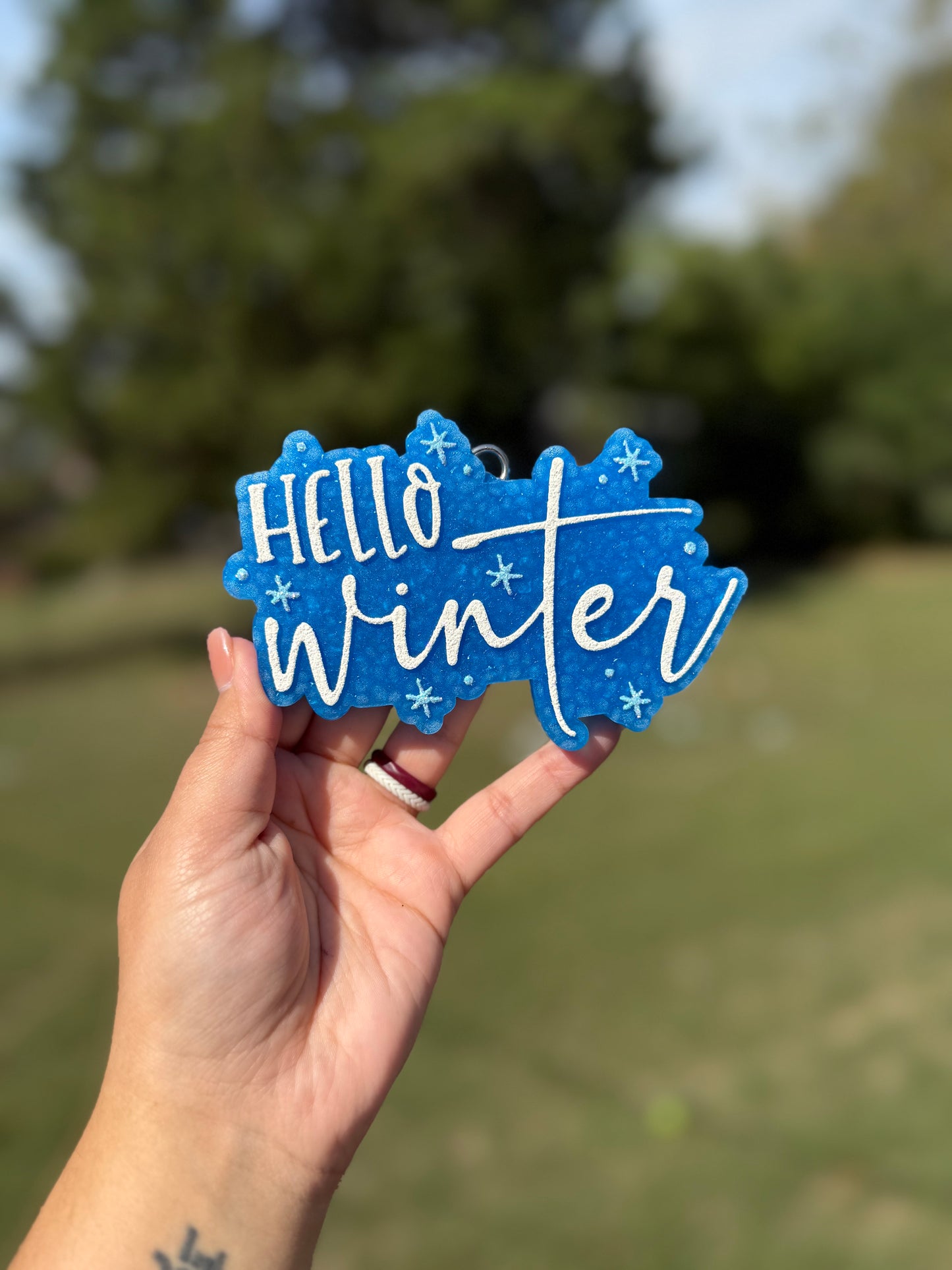 Hello Winter Car Freshie