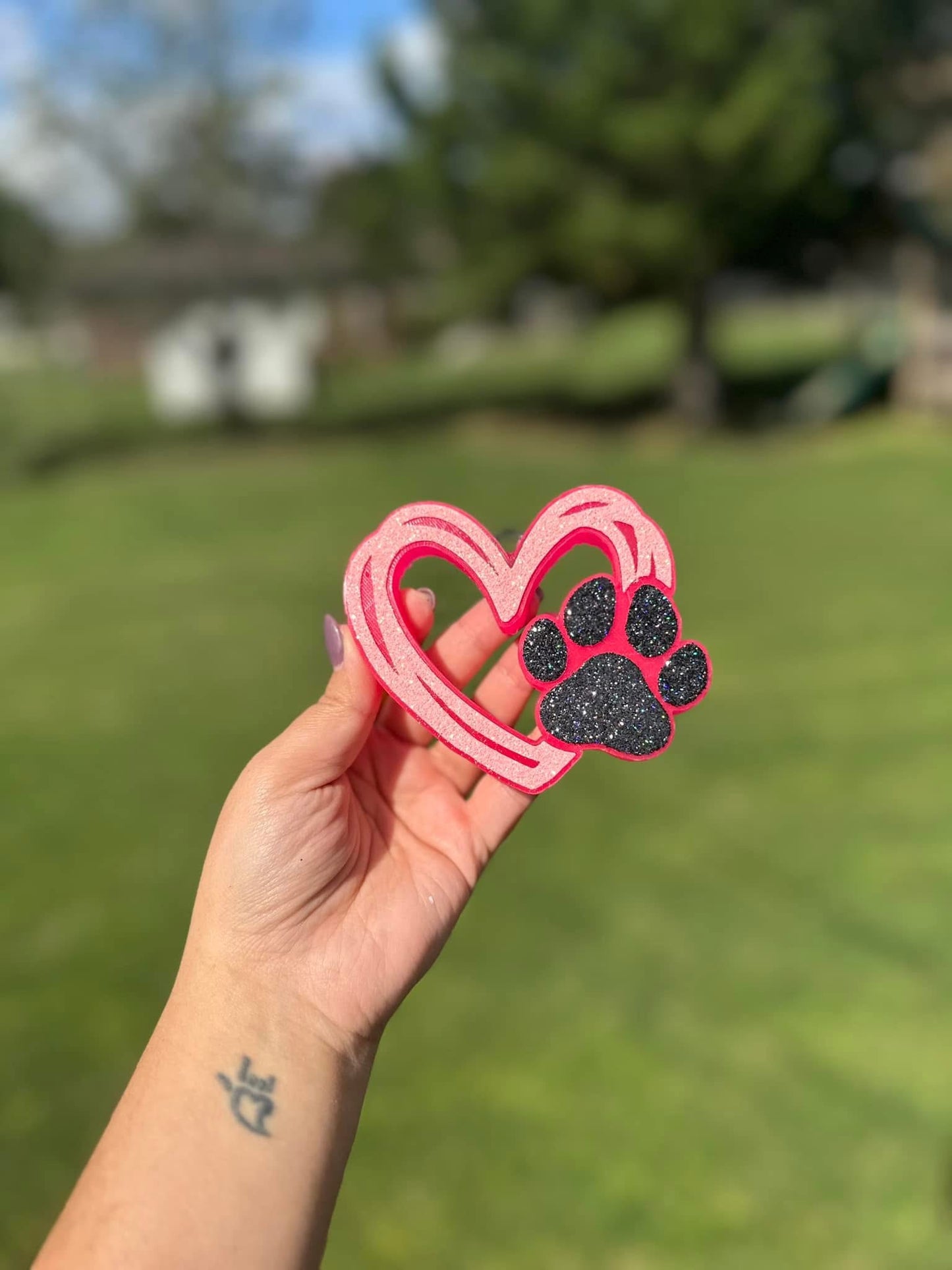 Dog Paw And Heart Car Freshie