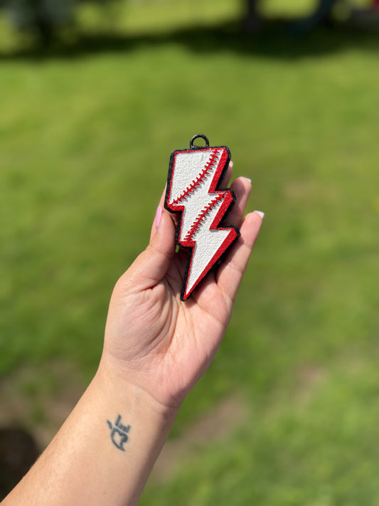 Baseball/Softball Lightning Bolt Car Freshie