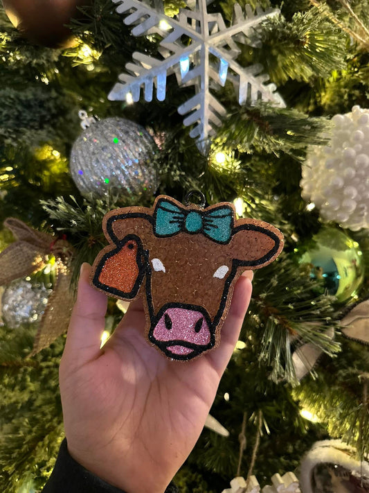 Cow With Ear Tag Car Freshie