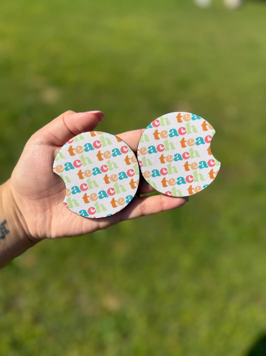 Teach Neoprene Car Coaster