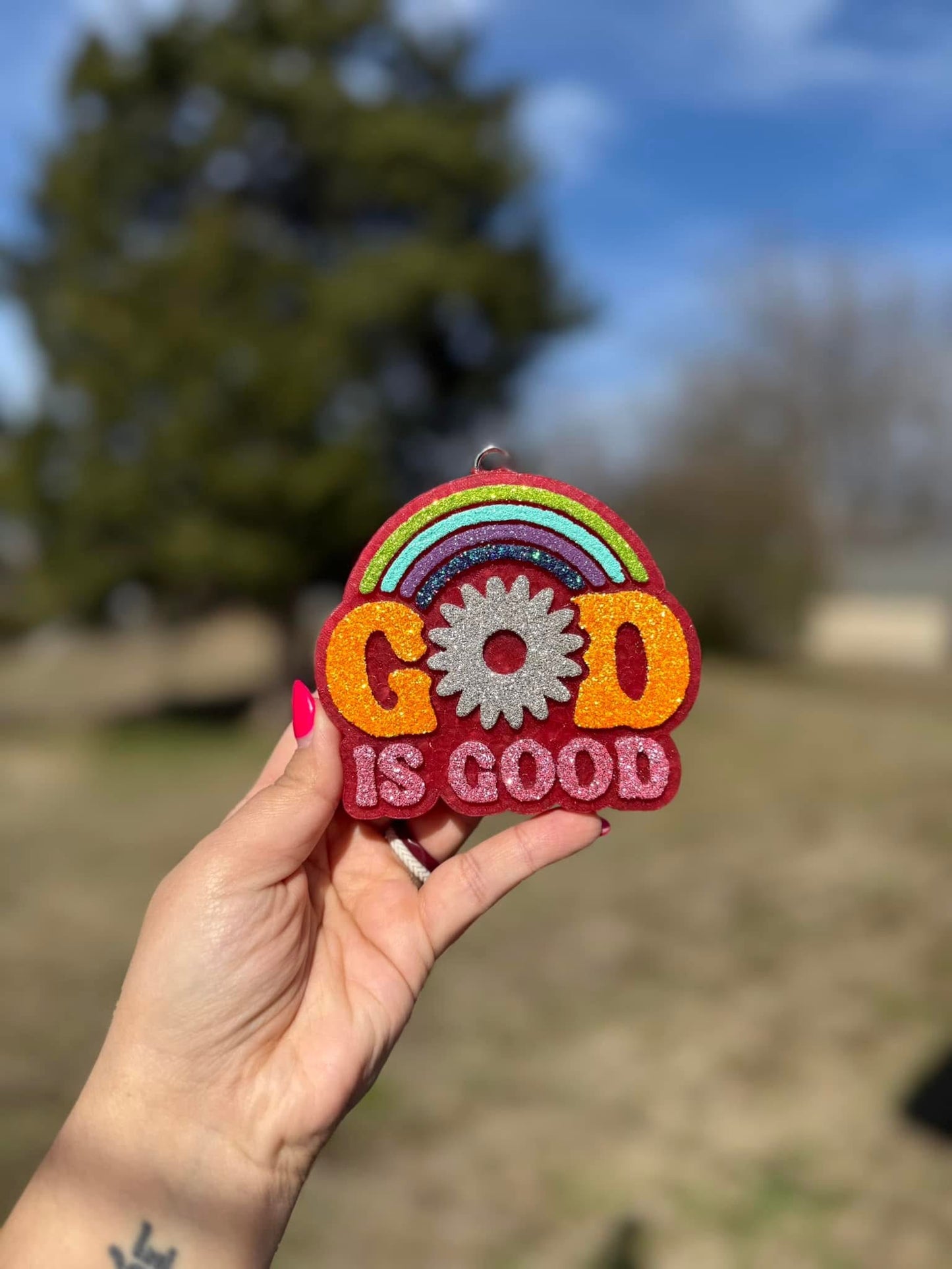 God Is Good Rainbow Car Freshie