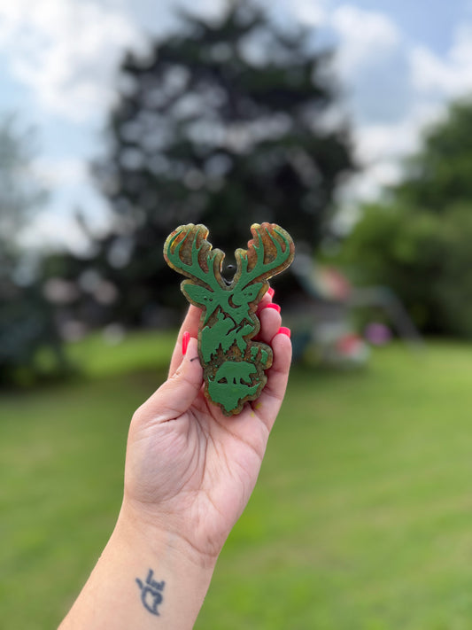 Deer With Scenery Car Freshie