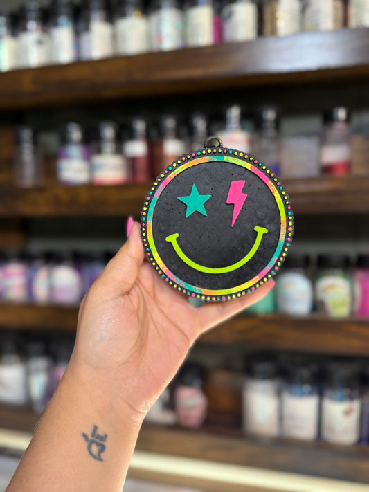 Lightning Bolt Smiley Car Freshie