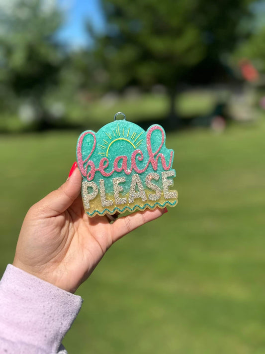 Beach Please Car Freshie