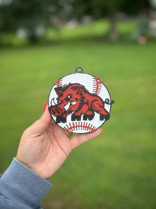 Old School Hog Baseball Car Freshie