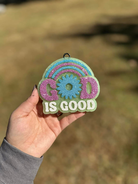 God Is Good Rainbow Car Freshie