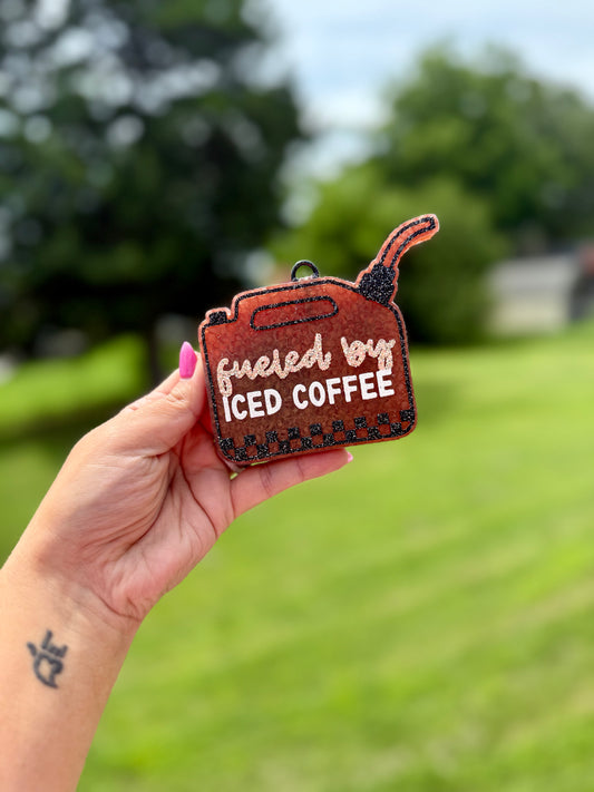 Fueled by Iced Coffee Car Freshie
