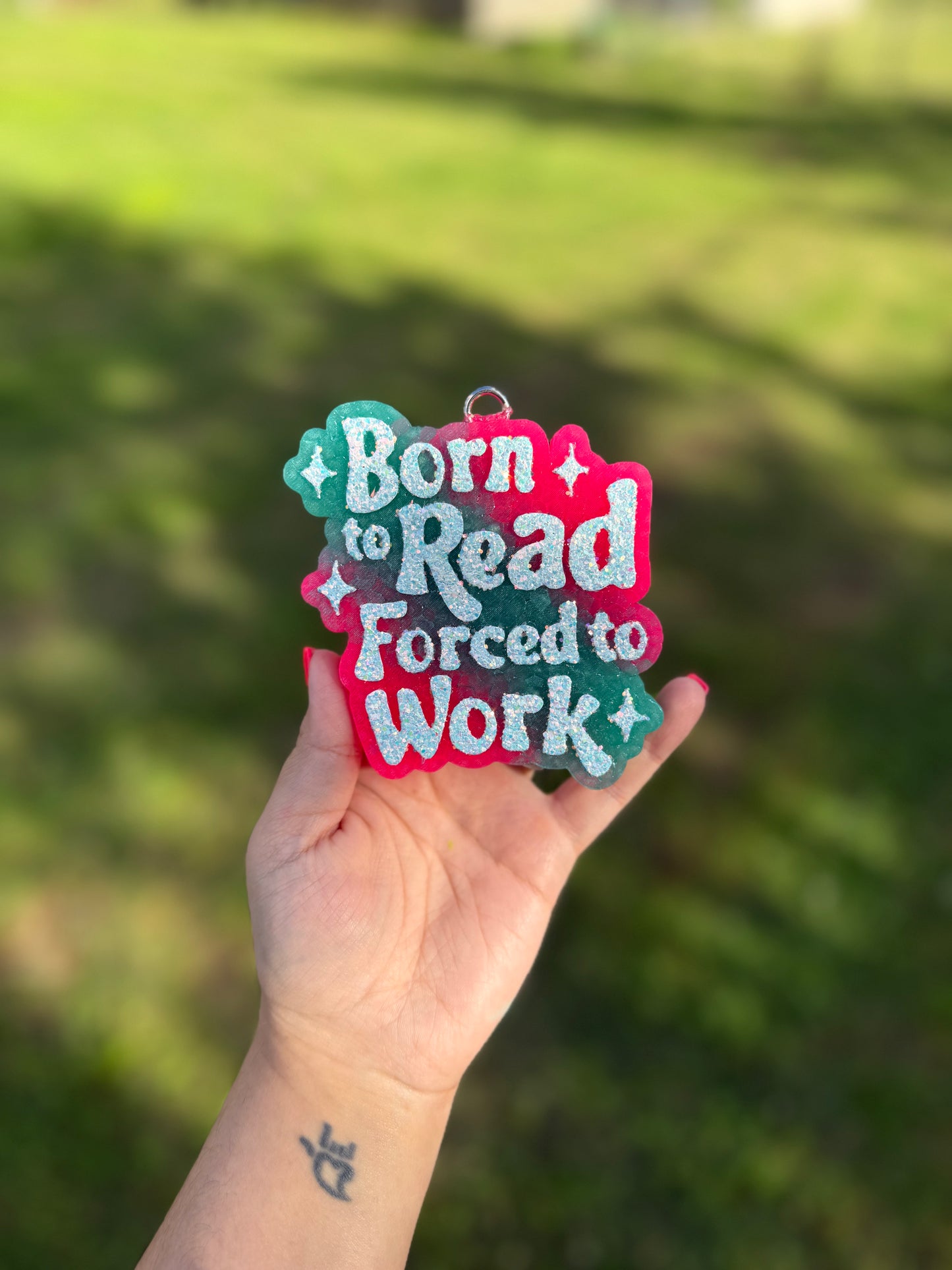 Born to Read Forced To Work Car Freshie