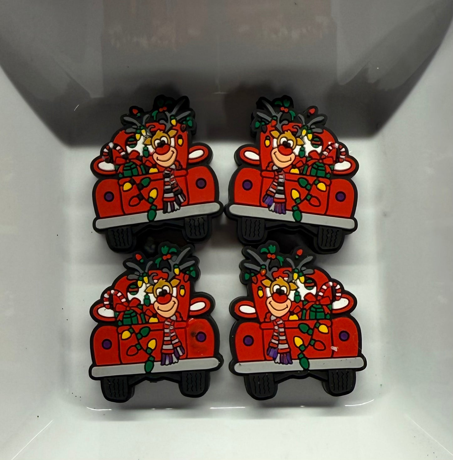 Rudolph in a Christmas Truck Freshie Hanger