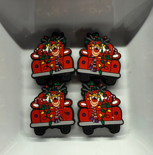 Rudolph in a Christmas Truck Freshie Hanger