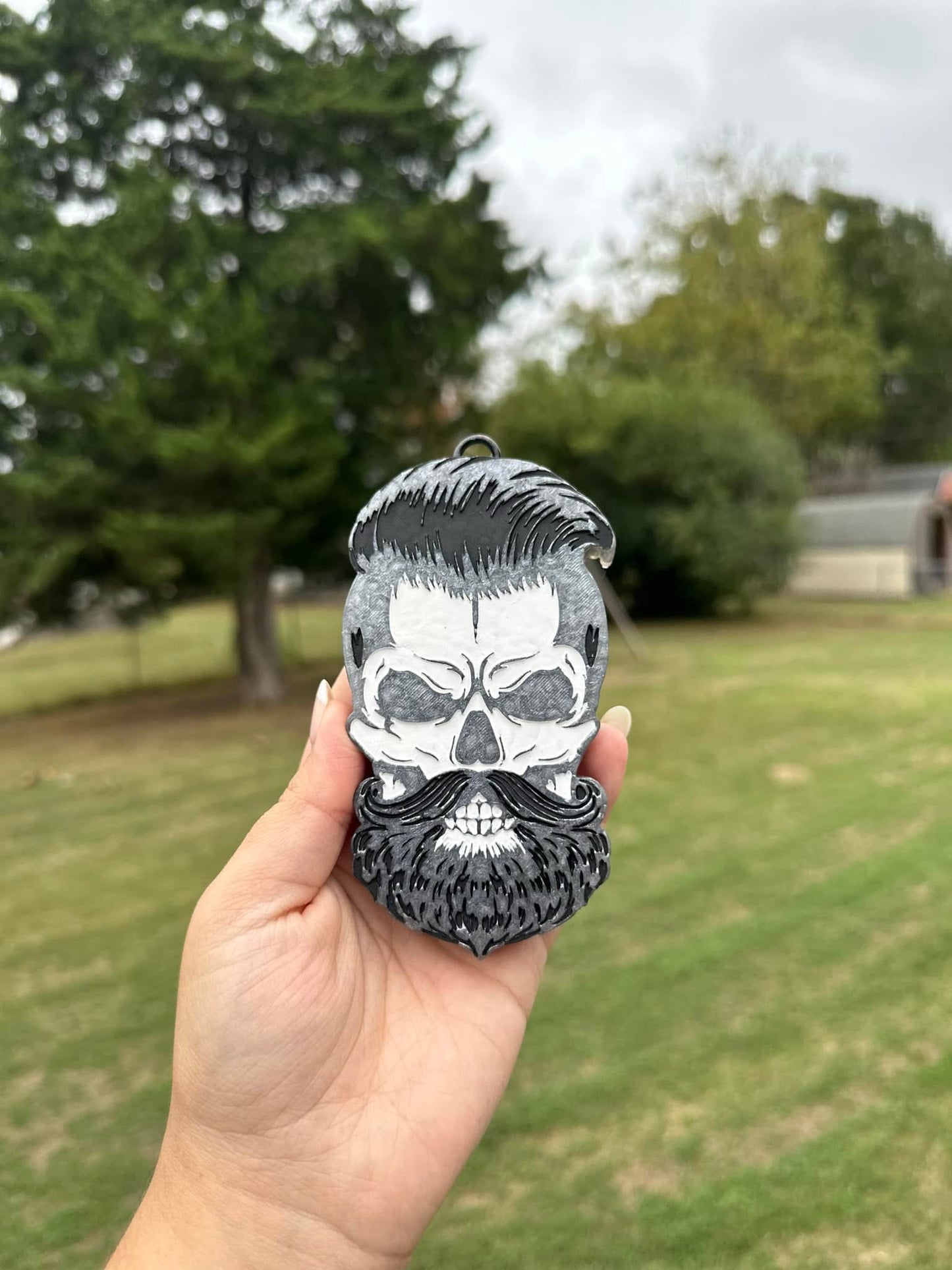 Skull With Beard Car Freshie