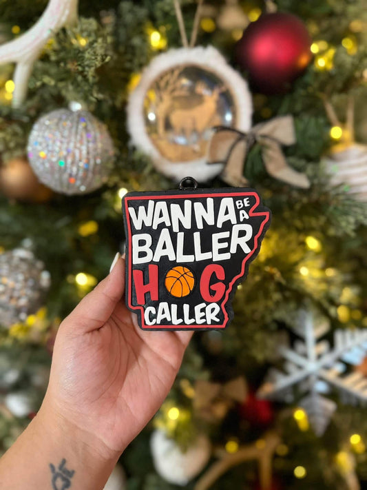 Wanna Be A Baller Hog Caller (basketball) Car Freshie