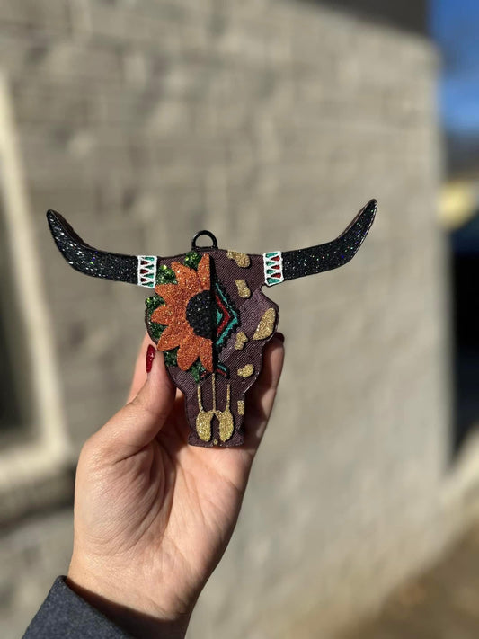 Bull Skull Car Freshie