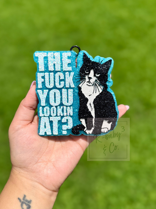 The F@$k You Lookin’ At Cat Car Freshie