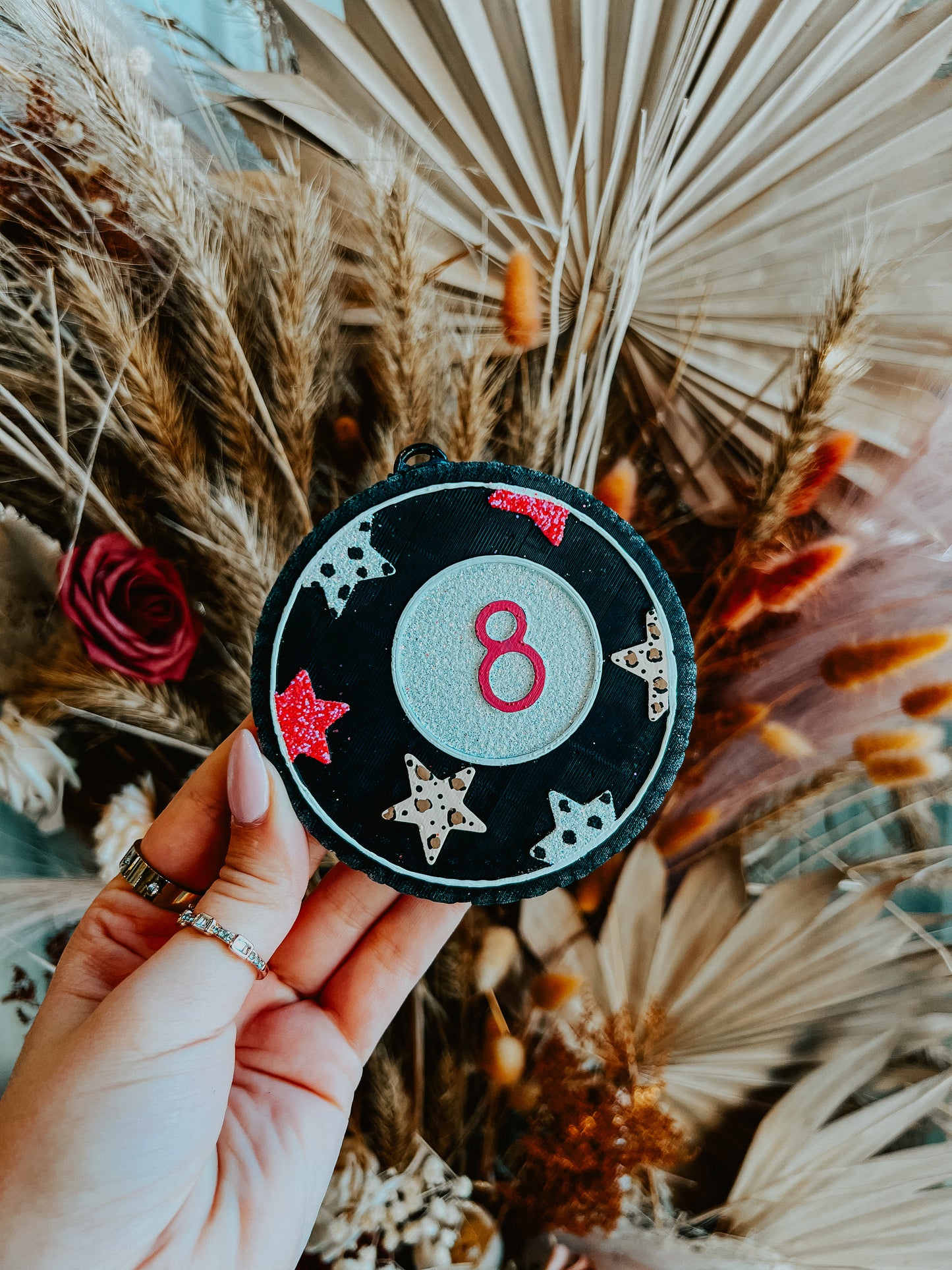 Eight Ball Star Car Freshie