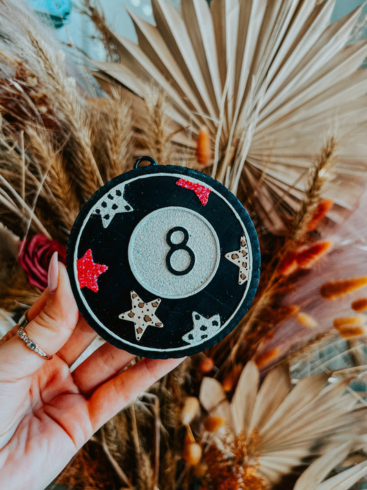 Eight Ball Star Car Freshie